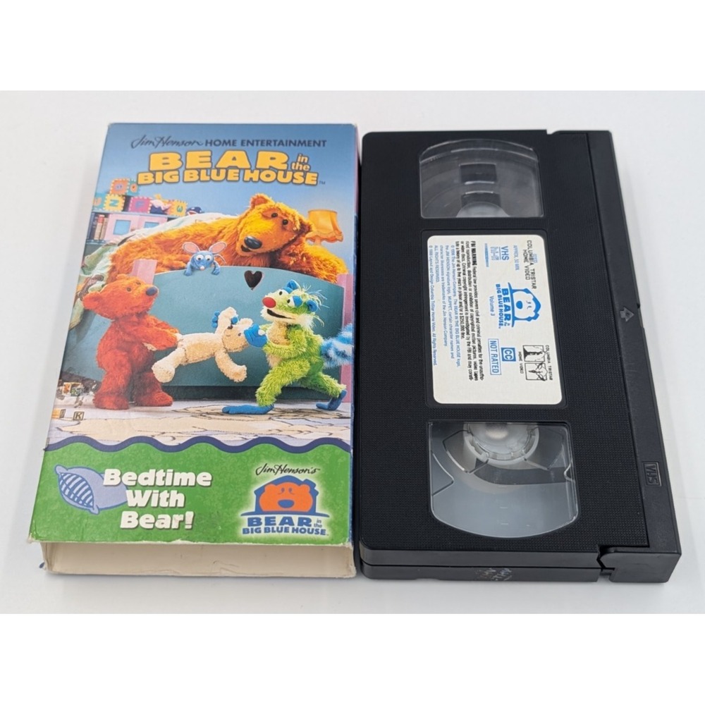 Bear In The Big Blue House Bedtime With VHS Tape 2001 Disney TV Show Children